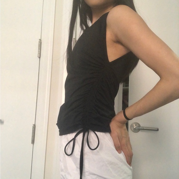 Athleta black tank with side string - Picture 3 of 9
